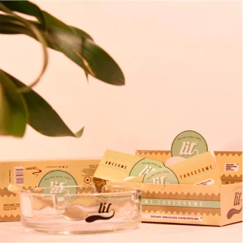LIT Rolling Paper King Size Awesome Threesome Brown Unbleached Smoking Paper on itshemp.in
