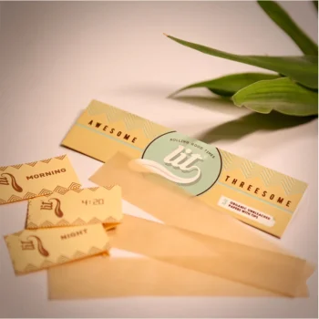LIT Rolling Paper King Size Awesome Threesome Brown Unbleached Smoking Paper on itshemp.in