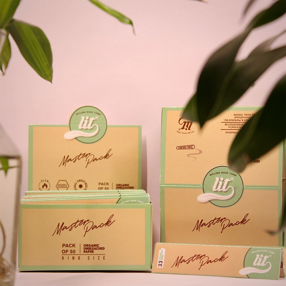LIT Master Pack King Size Ultra Thin Brown Rolling Paper on itshemp.in