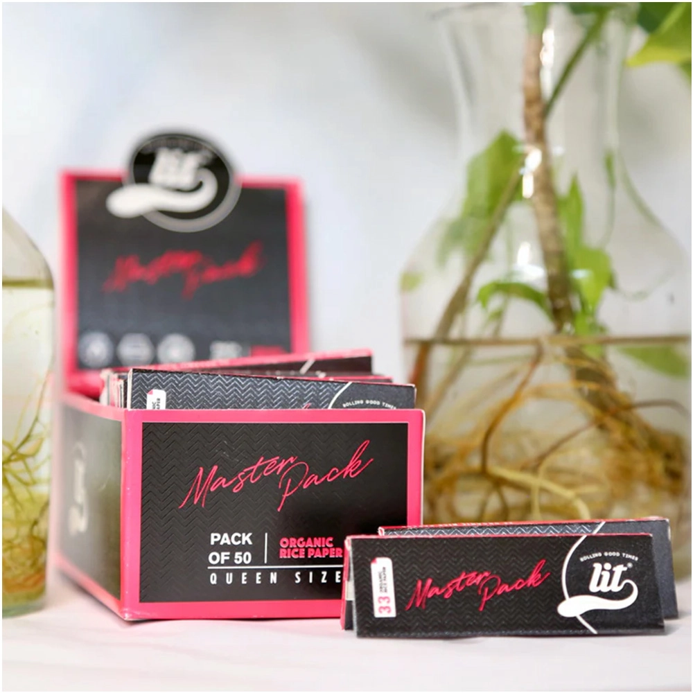 Lit Master Pack Queen Size Rolling Paper Booklet ( white ) on itshemp.in