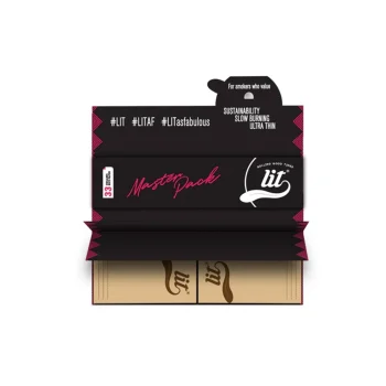 LIT Pro Pack 33 Rice Rolling Papers, 33 Roaches, Attached LIT Tray on itshemp.in