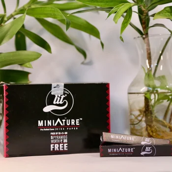 LIT Thins MINIATURES Brown and Pure Rice Rolling Papers Cone on itshemp.in