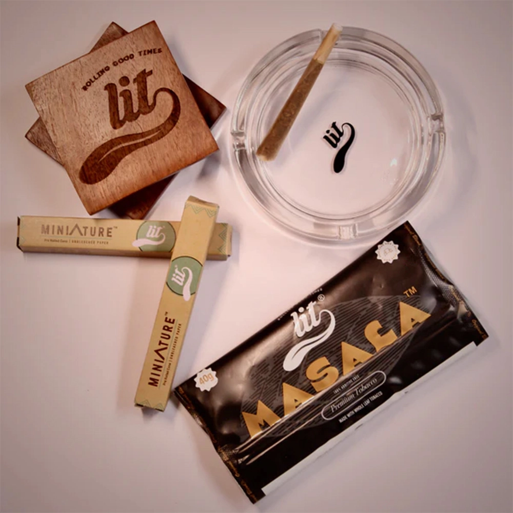 LIT Thins MINIATURES Brown and Pure Rice Rolling Papers Cone on itshemp.in on itshemp.in