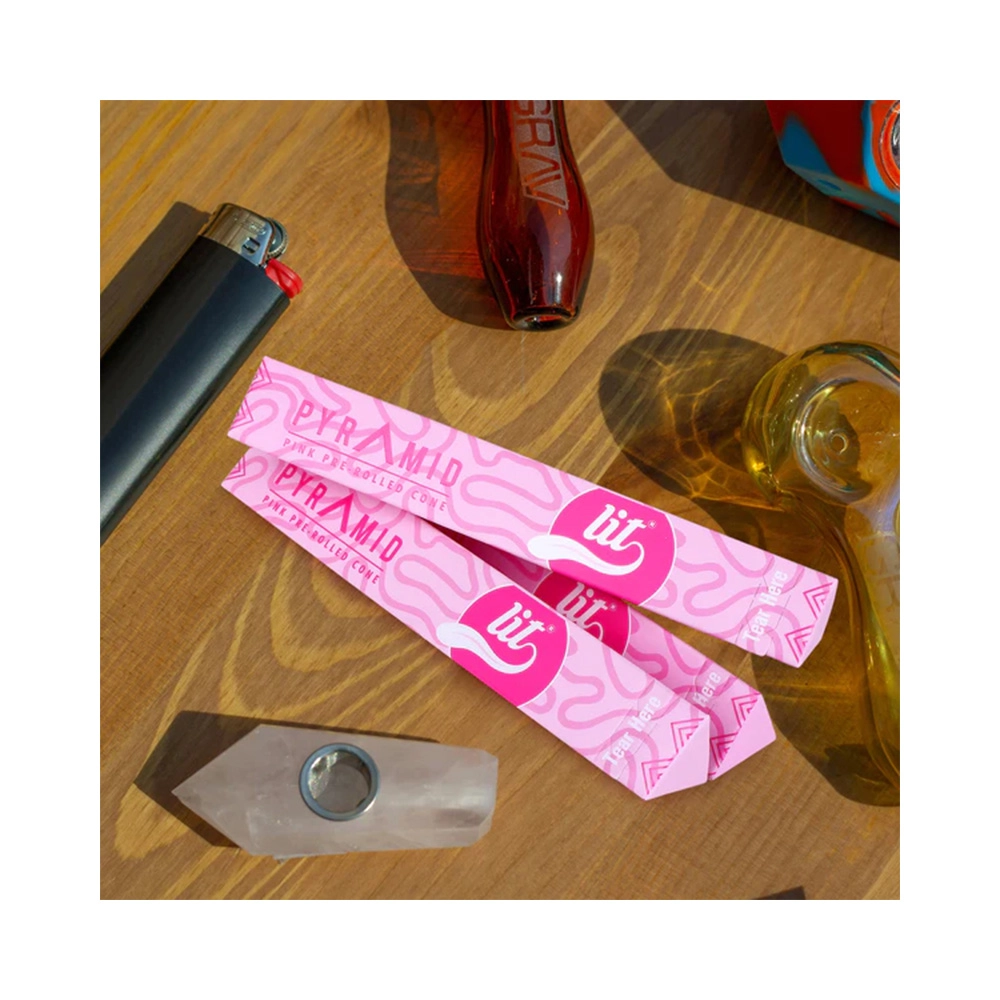 LIT Pyramid King Size Pre Rolled Cones ( Pink ) on itshemp.in