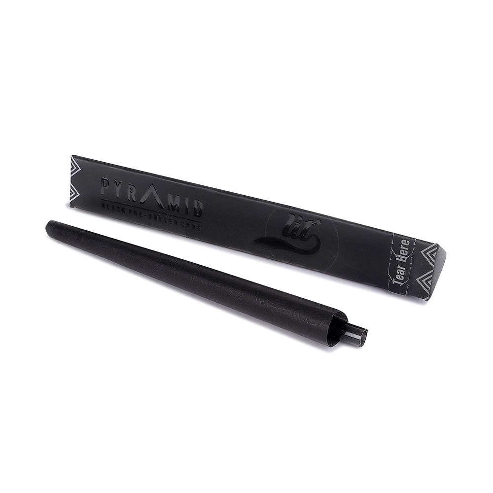 LIT Pyramid King Size Pre Rolled Cones ( Black ) on itshemp.in