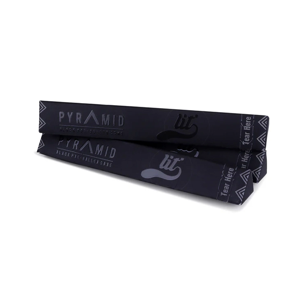 LIT Pyramid King Size Pre Rolled Cones ( Black ) on itshemp.in