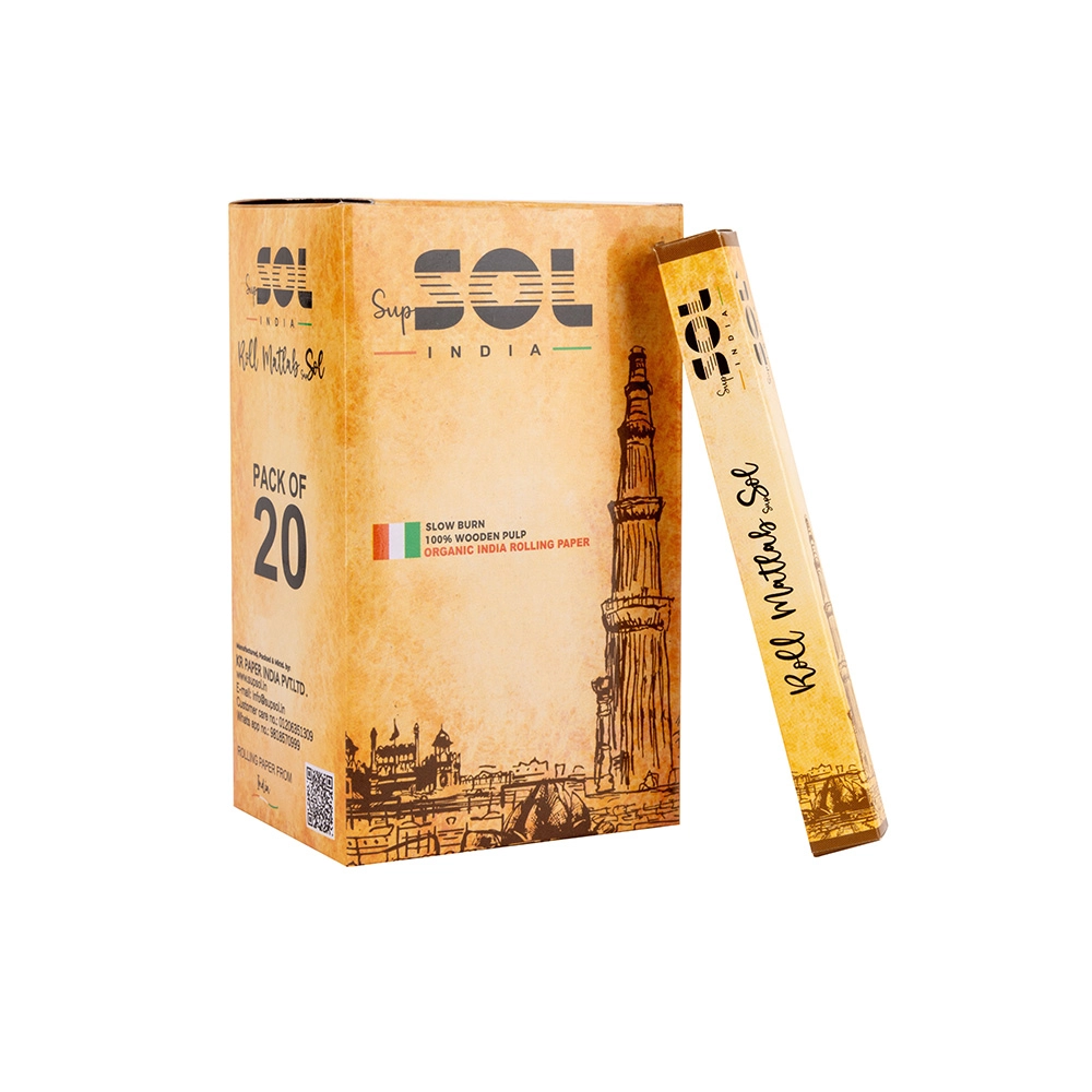 SS199005_1 "SupSOL Pre-Rolled cone, White/Brown (Pack of 20)" on itshemp.in