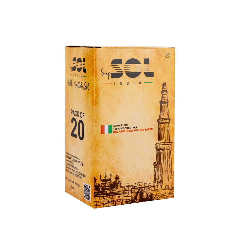 SupSOL Pre-Rolled cone, White/Brown (Pack of 20) - Image 2