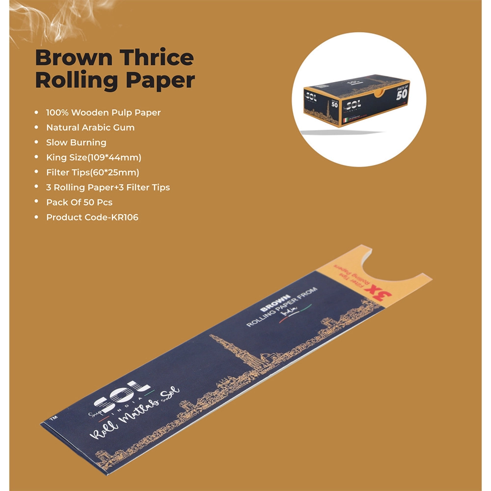 SupSOL Brown Thrice, Brown (Pack of 50) on itshemp.in