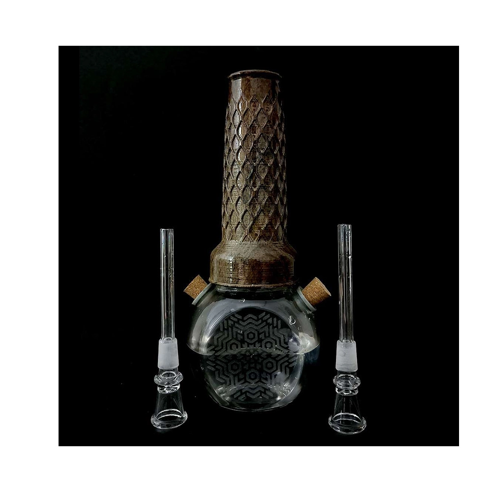 Elevate Diamond Cut design 3D print Glass Bong on itshemp.in