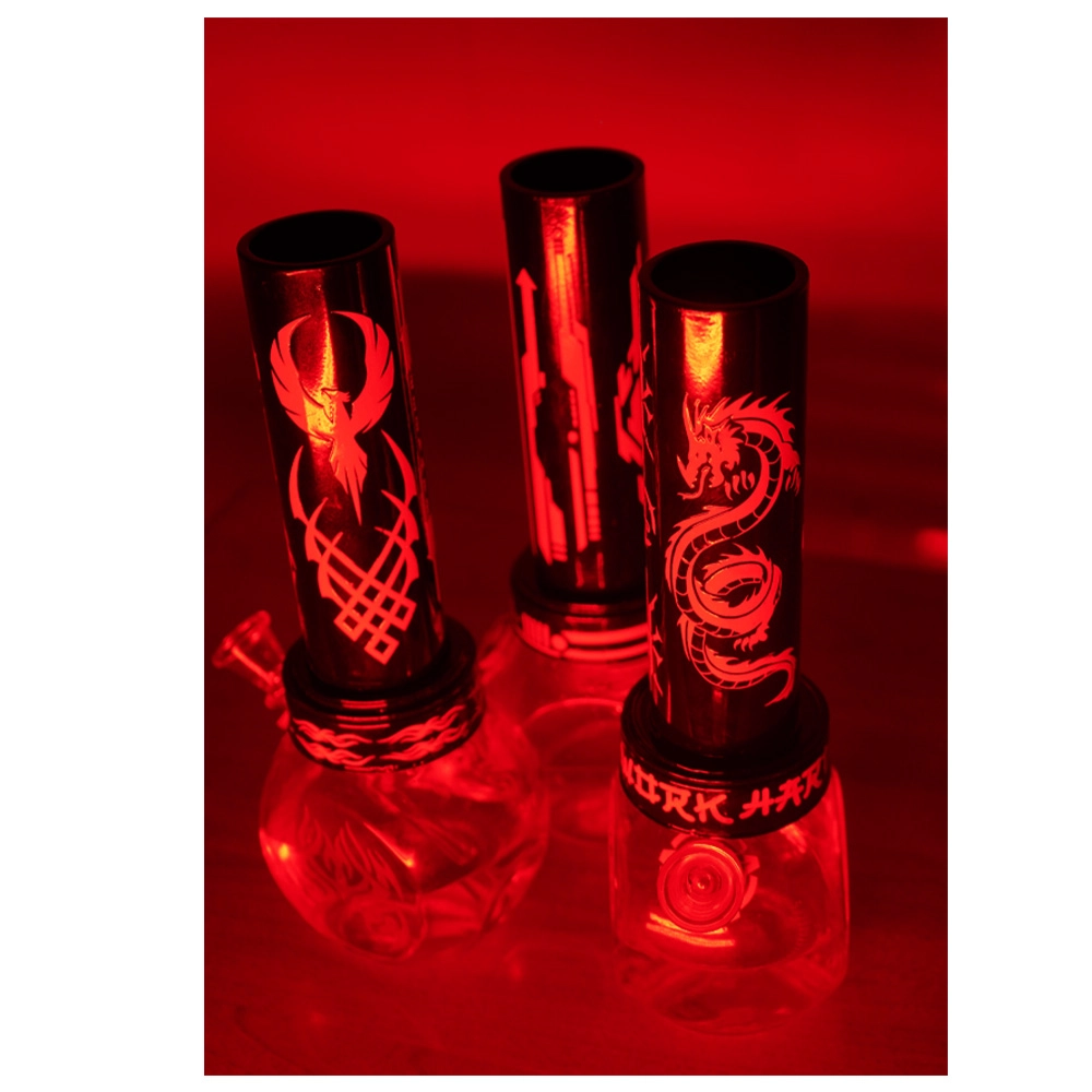 Elevate Glow in the Dark 3D Print Glass Bong on itshemp.in