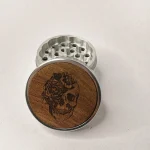 Leaf Glass Skull Rose Tattoo Grinder on itshemp.in