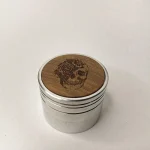 Leaf Glass Skull Rose Tattoo Grinder on itshemp.in