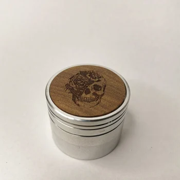 Leaf Glass Skull Rose Tattoo Grinder on itshemp.in