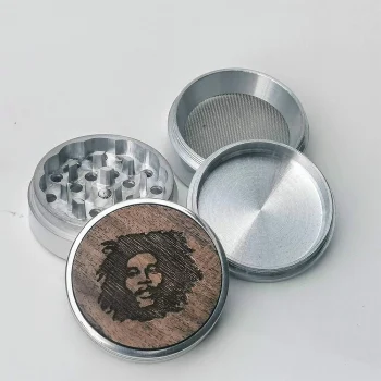 Leaf Glass Bob Marley Art Grinder on itshemp.in