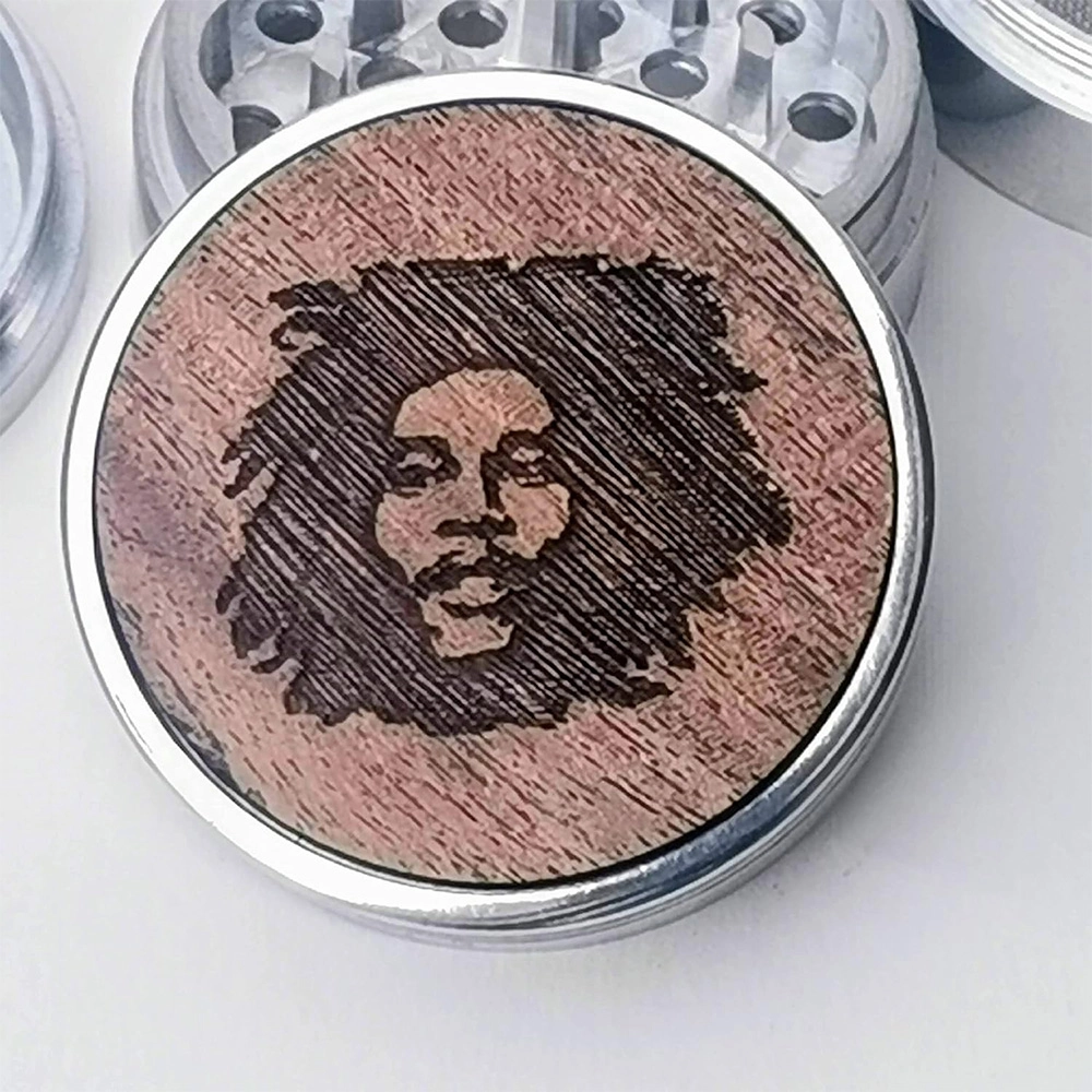 Leaf Glass Bob Marley Art Grinder on itshemp.in