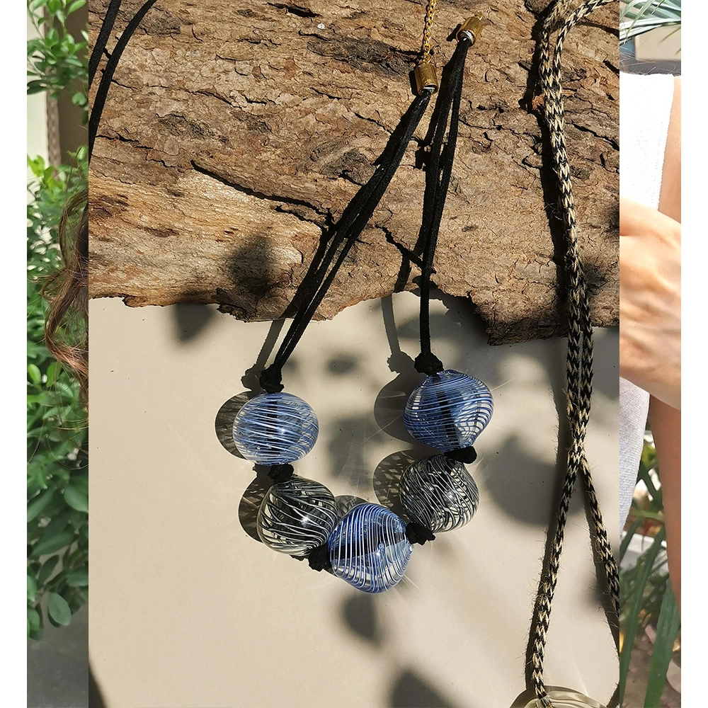 Rustic Horse Earth Blue Spirit Echo- Necklace on itshemp.in