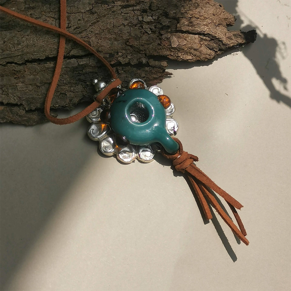 RH204012_1 Rustic Horse Earth Series Necklace - Forest Jewel on itshemp.in