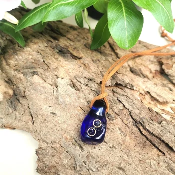 Rustic Horse Earth Series Necklace - Earth Charm Blue on itshemp.in