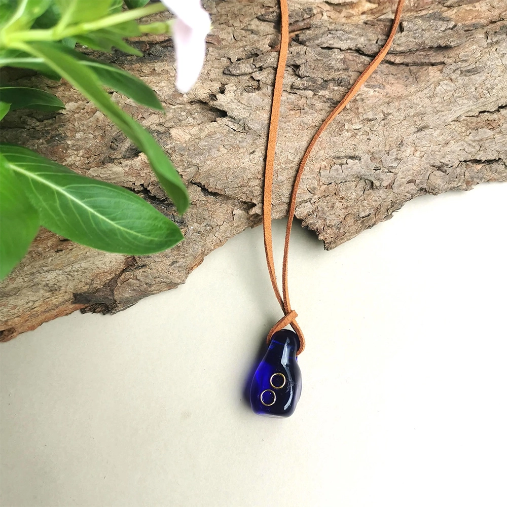 Rustic Horse Earth Series Necklace - Earth Charm Blue on itshemp.in