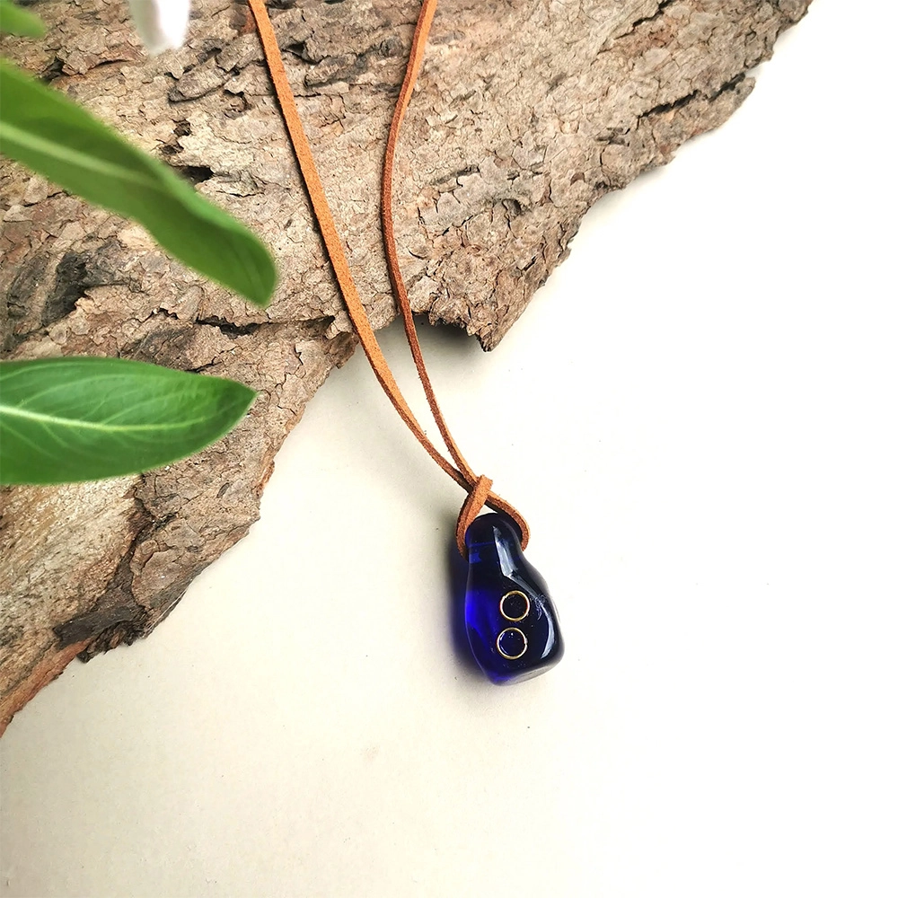 Rustic Horse Earth Series Necklace - Earth Charm Blue on itshemp.in