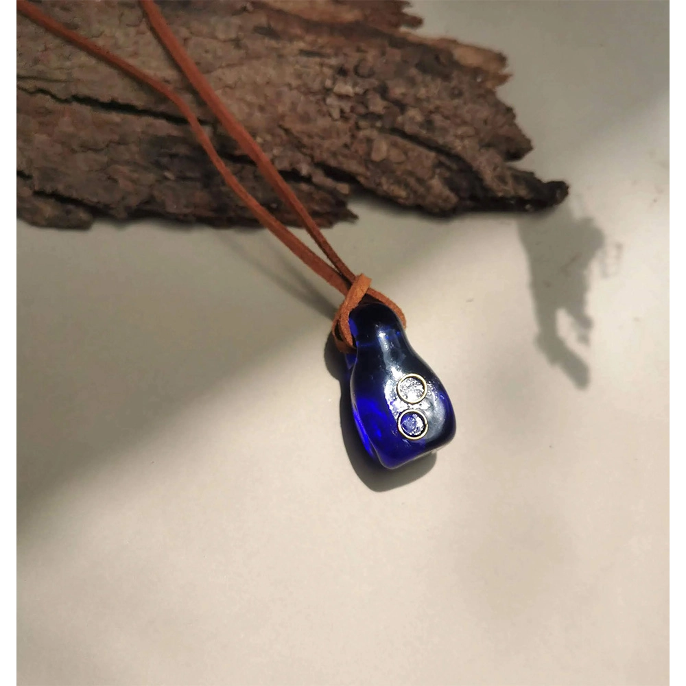 Rustic Horse Earth Series Necklace - Earth Charm Blue on itshemp.in