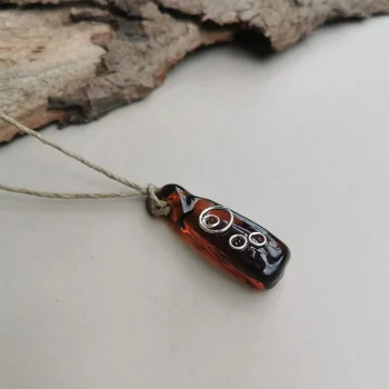 Rustic Horse Earth Series Necklace - Earth Charm Amber on itshemp.in