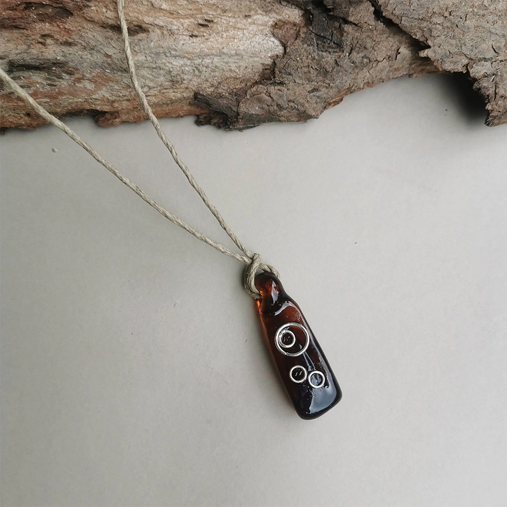 Rustic Horse Earth Series Necklace - Earth Charm Amber on itshemp.in