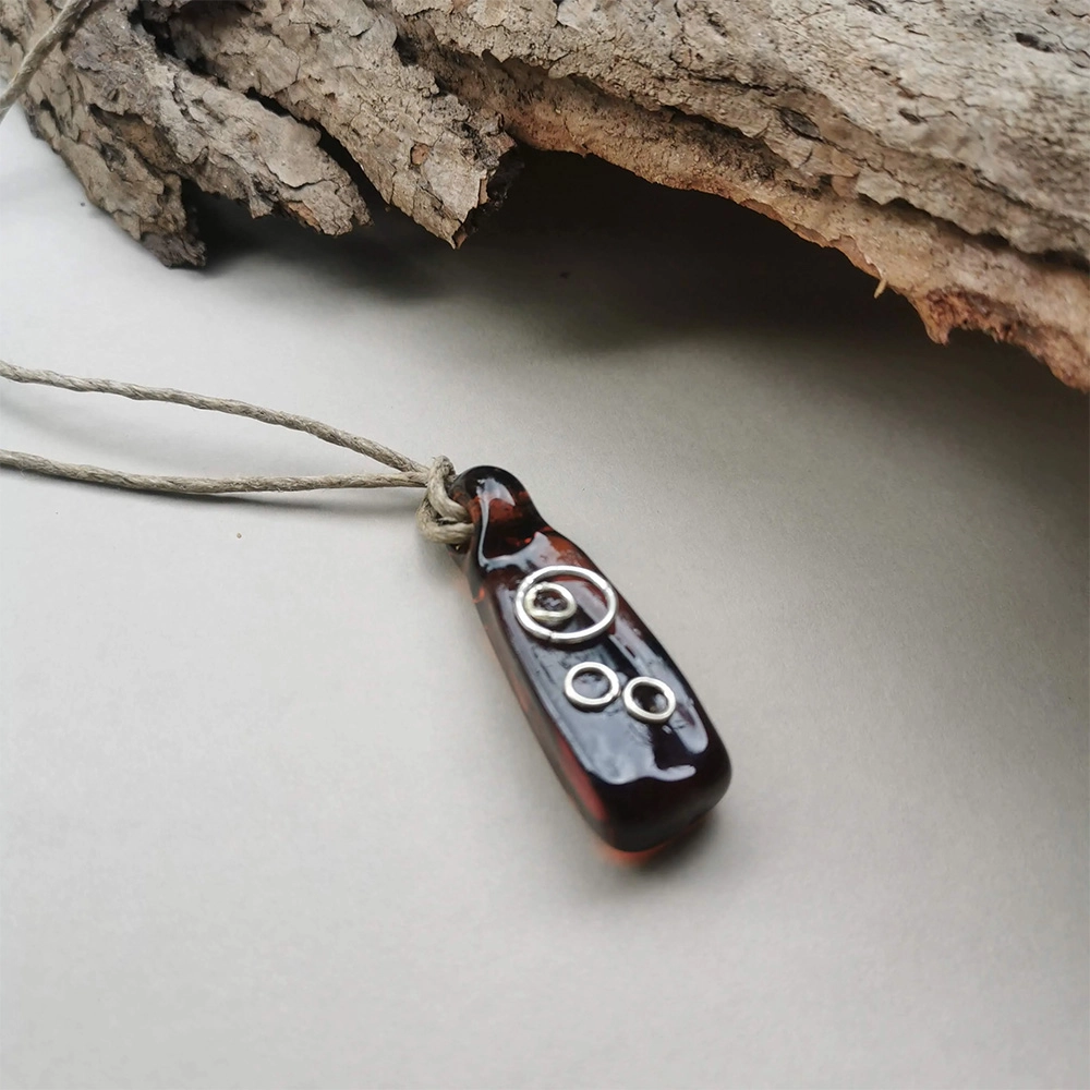 Rustic Horse Earth Series Necklace - Earth Charm Amber on itshemp.in