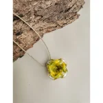 Rustic Horse Flower Series Necklace - Yellow Abstract on itshemp.in