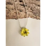 Rustic Horse Flower Series Necklace - Yellow Abstract on itshemp.in