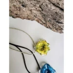 Rustic Horse Flower Series Necklace - Yellow Abstract on itshemp.in