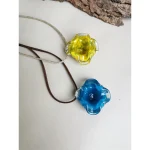 Rustic Horse Flower Series Necklace - Yellow Abstract on itshemp.in