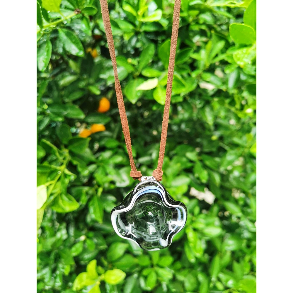 Rustic Horse Flower Series Necklace - Smoke Grey on itshemp.in