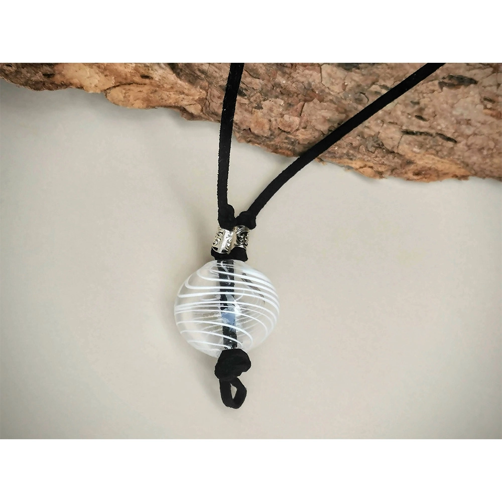 Rustic Horse Spirit Echo Bead White art Necklace on itshemp.in