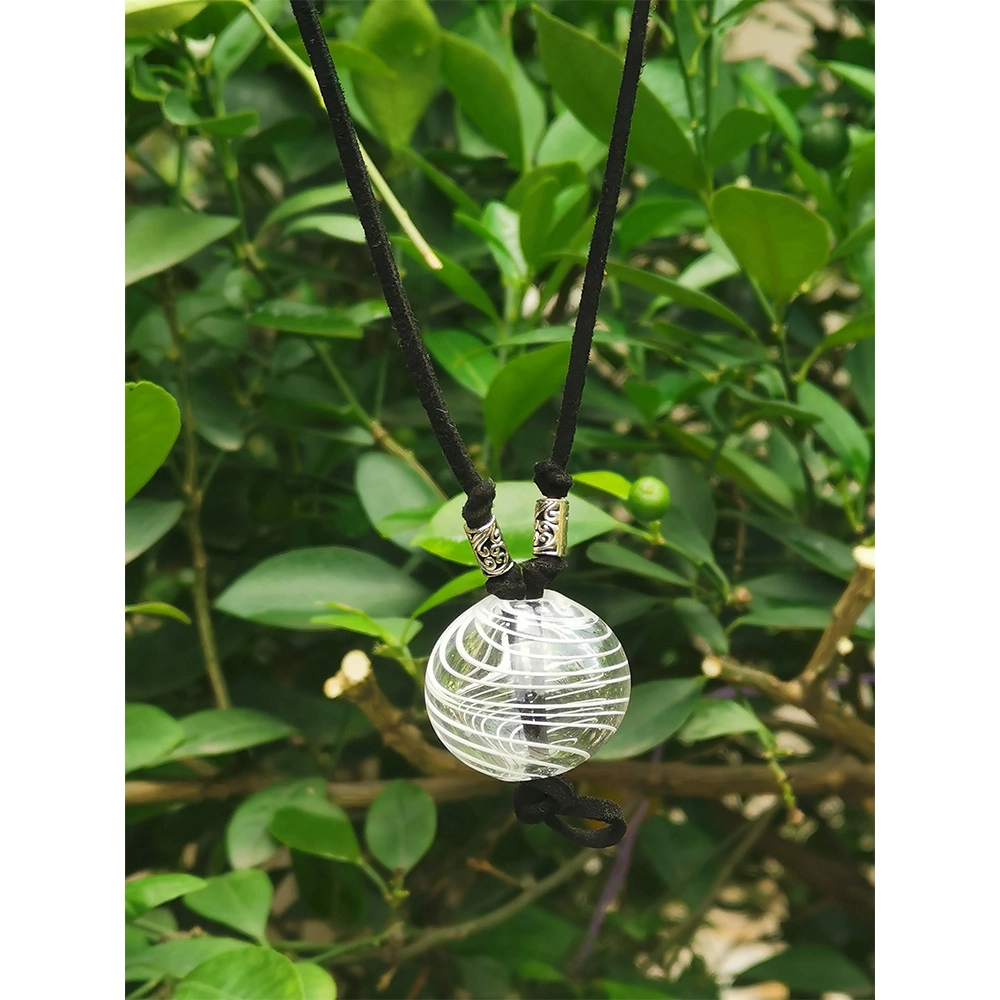 Rustic Horse Spirit Echo Bead White art Necklace on itshemp.in