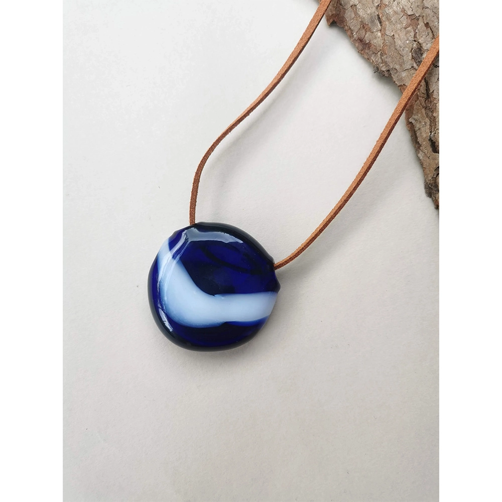 RH204022_1 Rustic Horse Blue Reflections - Glass Necklace on itshemp.in
