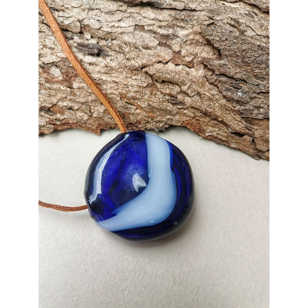 Rustic Horse Blue Reflections - Glass Necklace on itshemp.in