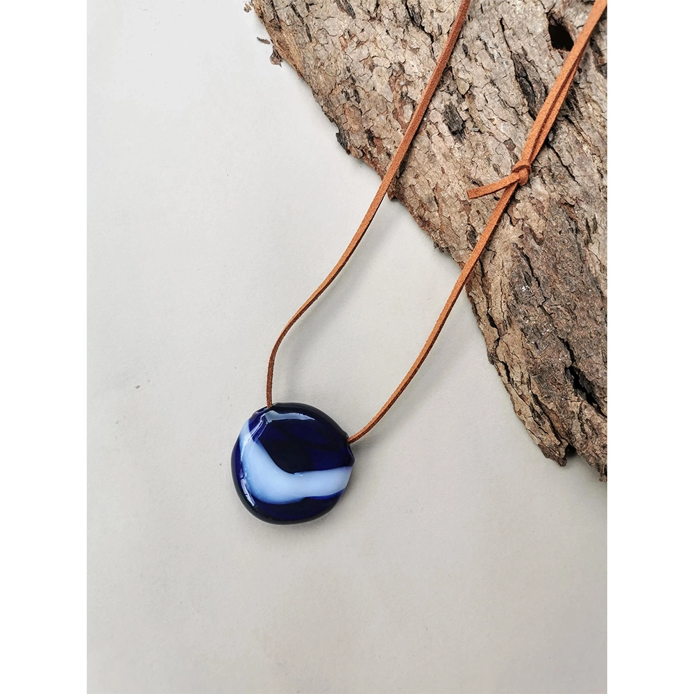 Rustic Horse Blue Reflections - Glass Necklace on itshemp.in