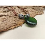 Rustic Horse Green Jade Glass Necklace on itshemp.in
