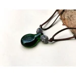 Rustic Horse Green Jade Glass Necklace on itshemp.in