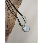 Rustic Horse White Glass Petal Necklace on itshem[p.in