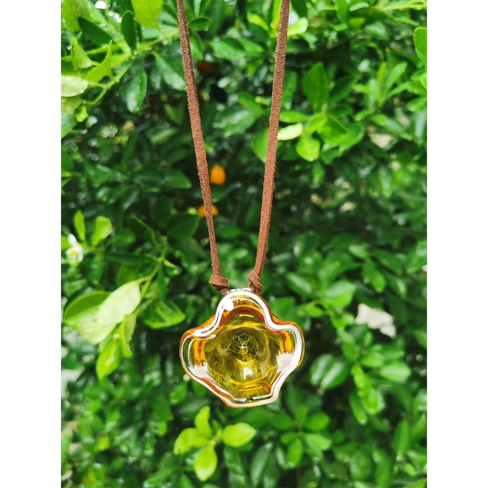Rustic Horse Flower Series Necklace - Amber on itshemp.in
