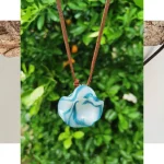 Rustic Horse Flower Series Necklace - Blue Ripple on itshemp.in