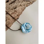 Rustic Horse Flower Series Necklace - Blue Ripple on itshemp.in