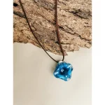 Rustic Horse Flower Series Necklace - Blue Ocean on itshemp.in