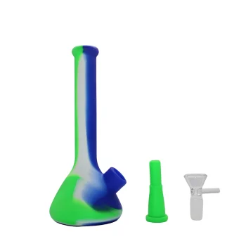 STRONG BONG Mini Silicone Bong - Green, Size: 7" (18cms), Smoking Waterpipe on itshemp.in