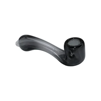 STRONG BONG Glass Sherlock Smoking Pipe - Black, Size: 4" (10cms) on itshemp.in