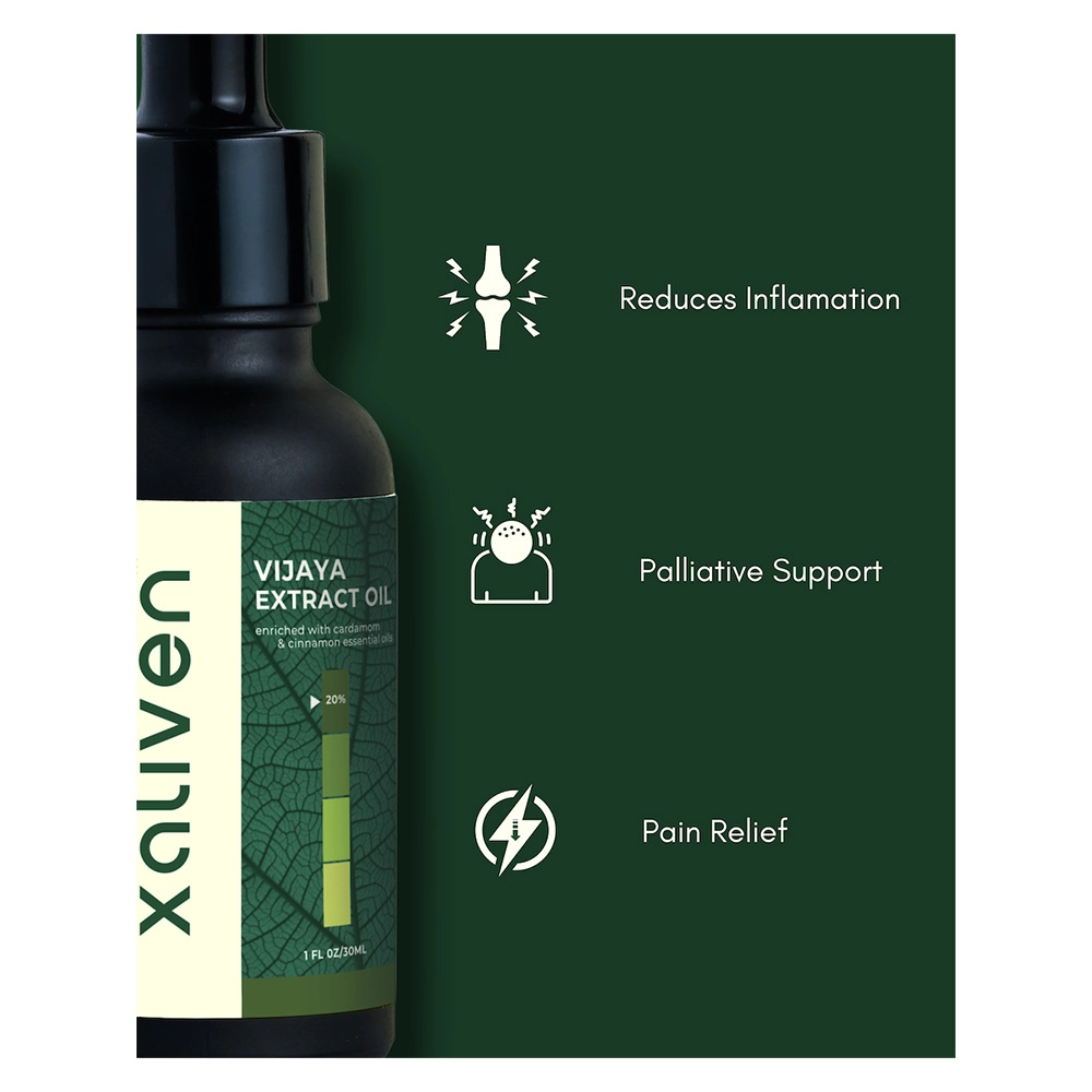 Xaliven Vijaya Full Spectrum Oil; Stress, Sleep & Pain Relief - CBD, THC & other Cannabinoids - 20%(6000mg) on itshemp.in