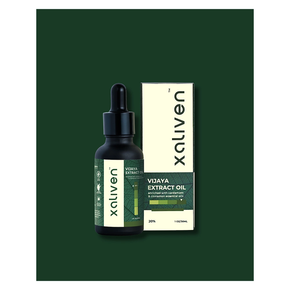 Xaliven Vijaya Full Spectrum Oil; Stress, Sleep & Pain Relief - CBD, THC & other Cannabinoids - 20%(6000mg) on itshemp.in
